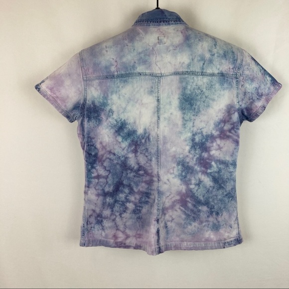 CUSTOM Gap Reverse Tie Dye Snap-Up L - Picture 3 of 12